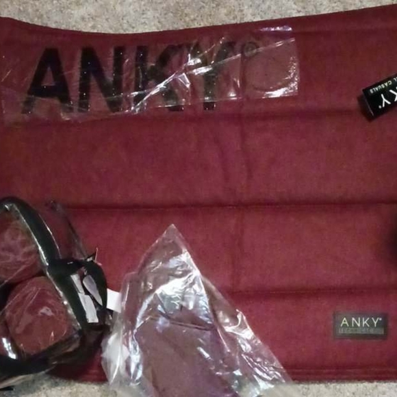 Anky " New Maroon" full dressage pad and polos. Both new with tags. - Picture 5 of 5